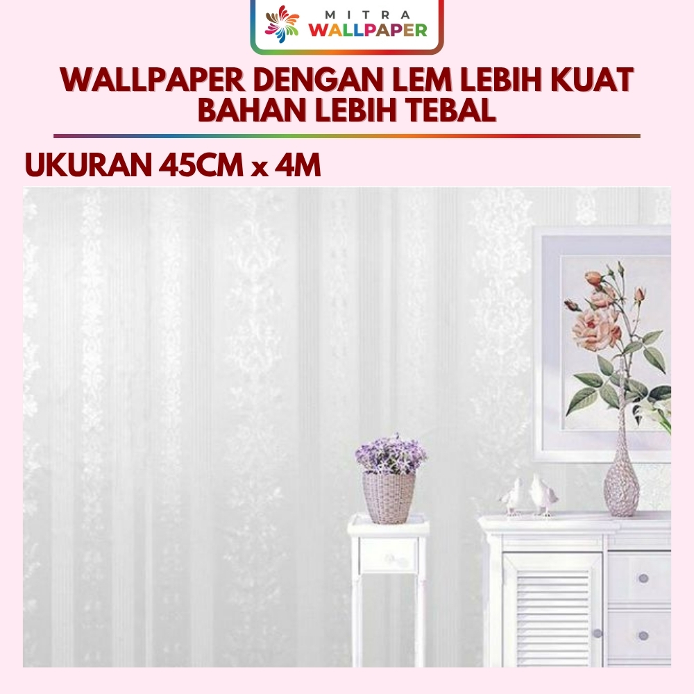 Wallpaper Dinding Kamar Tidur Putih Polos Wallpaper Dinding Ruang Tamu Motif Embos Putih Salur