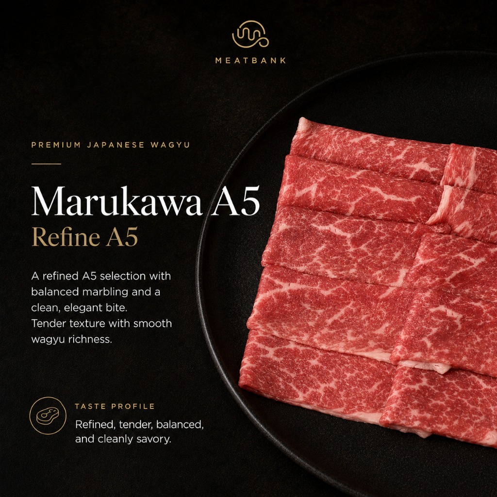 MEATBANK JAPAN WAGYU A5 SLICE REFINE A5 Kobe Beef Shabu Teppanyaki Hotpot Steak
