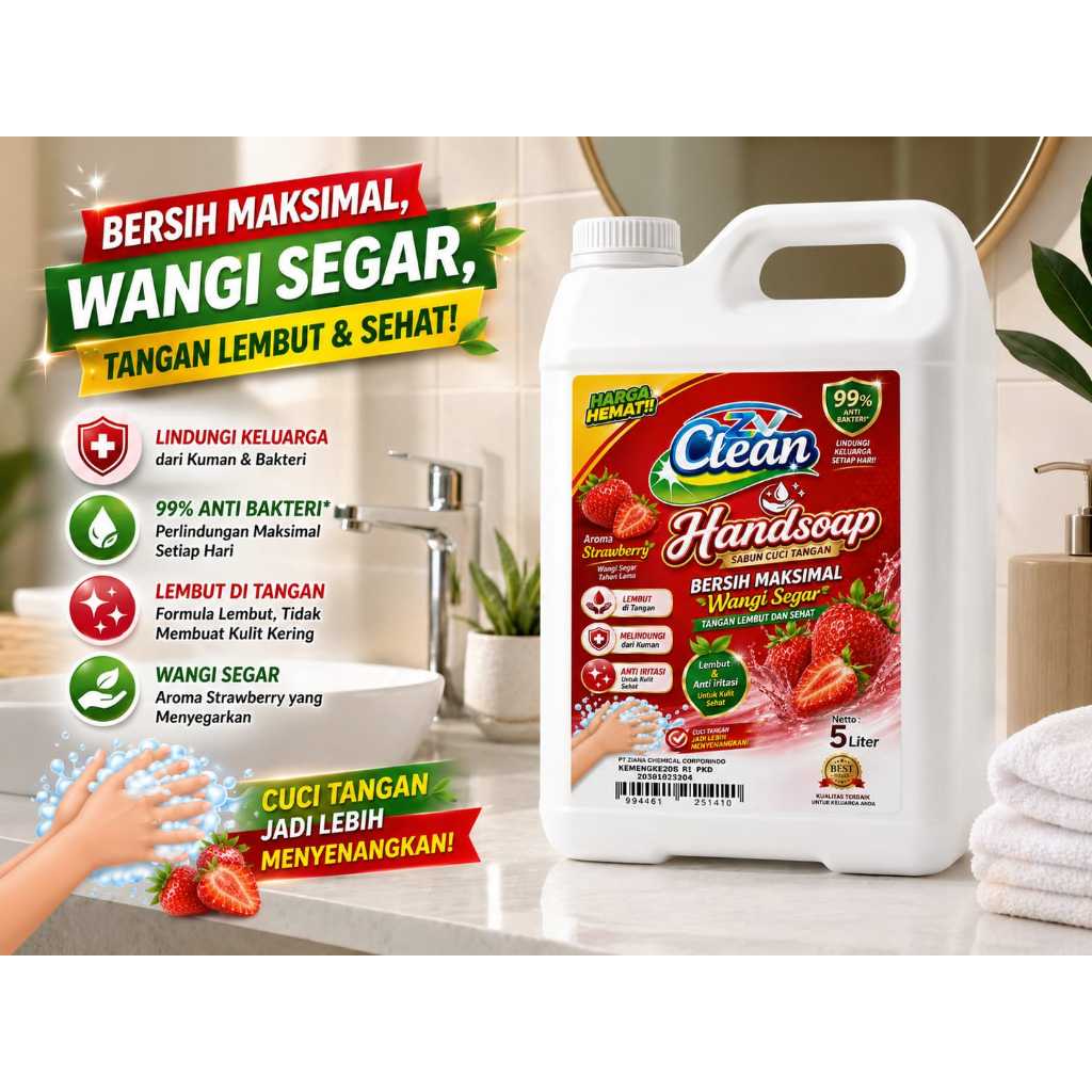 Sabun Cuci tangan ZV CLEAN Hand Soap 5 Liter