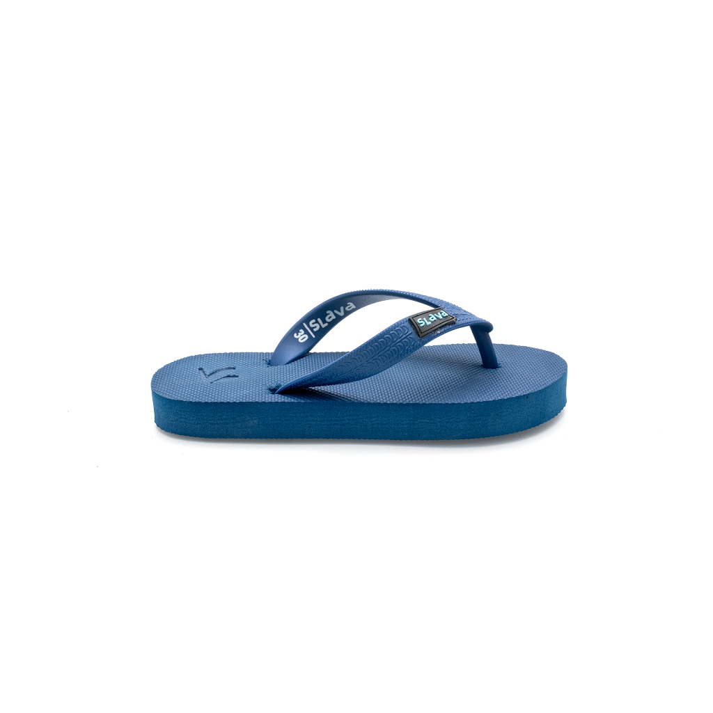 Slava - Sandal Flip Flops Anak Unisex Peppo Blue - Nyaman, Tahan Lama, Elastis