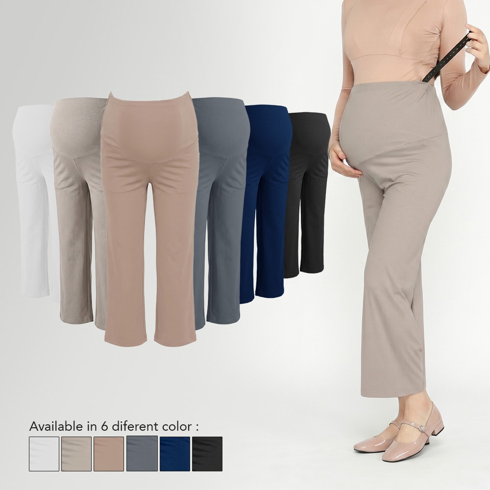Mamibelle Kumala Celana Kulot Ibu Hamil Menyusui Spandex Rayon Premium