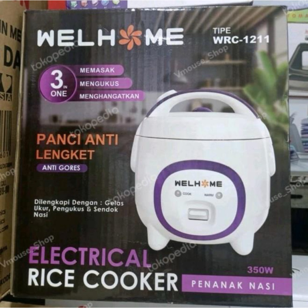 MAGIC COM WELHOME 1.2L - MEJIKOM WELHOME 1.2L - PENANAK NASI SERBAGUNA - MAGIC COM MURAH - MAGIC COM