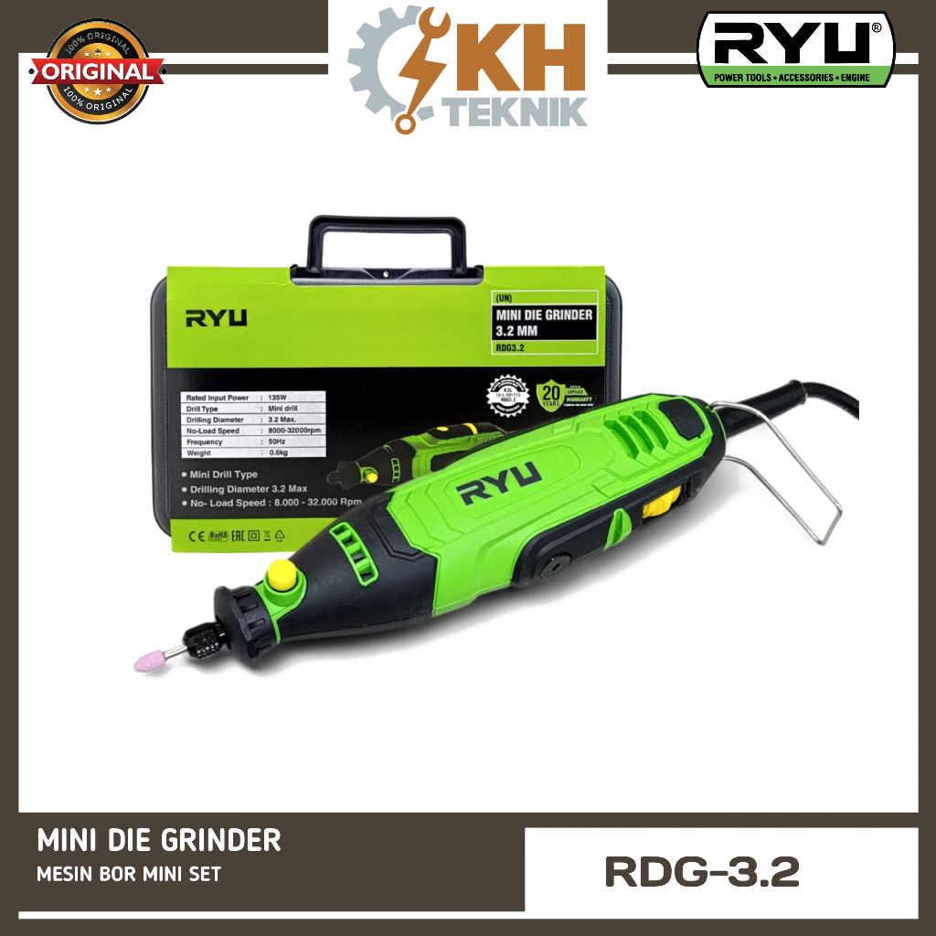 Bor Mini Elektrik Untuk Ukir Poles Potong Gerinda Mini Drill 3.2 mm DIe Grinder Alat Grafir Set Leng