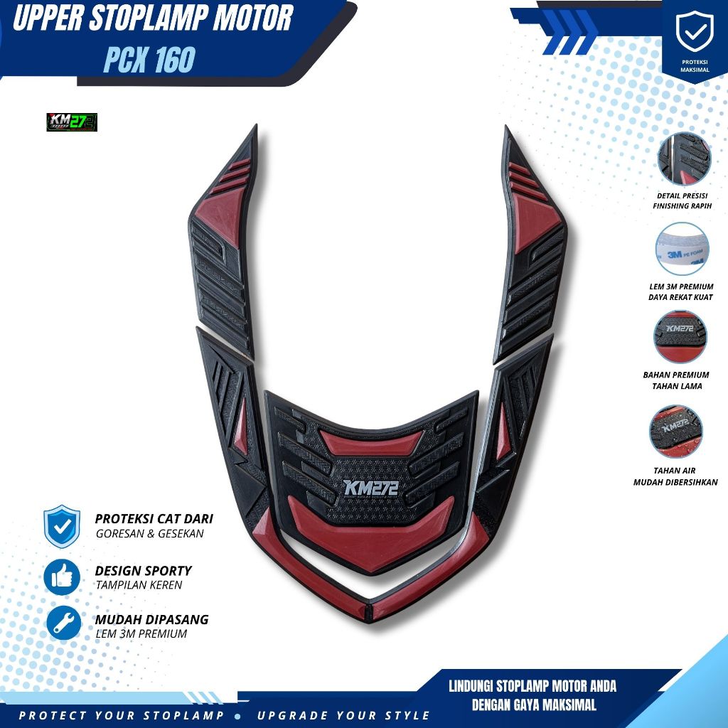 KM272 Aksesoris PCX 160 2021-2026 | Pelindung Behel PCX Bahan Full Karet Nyaman Anti Slip