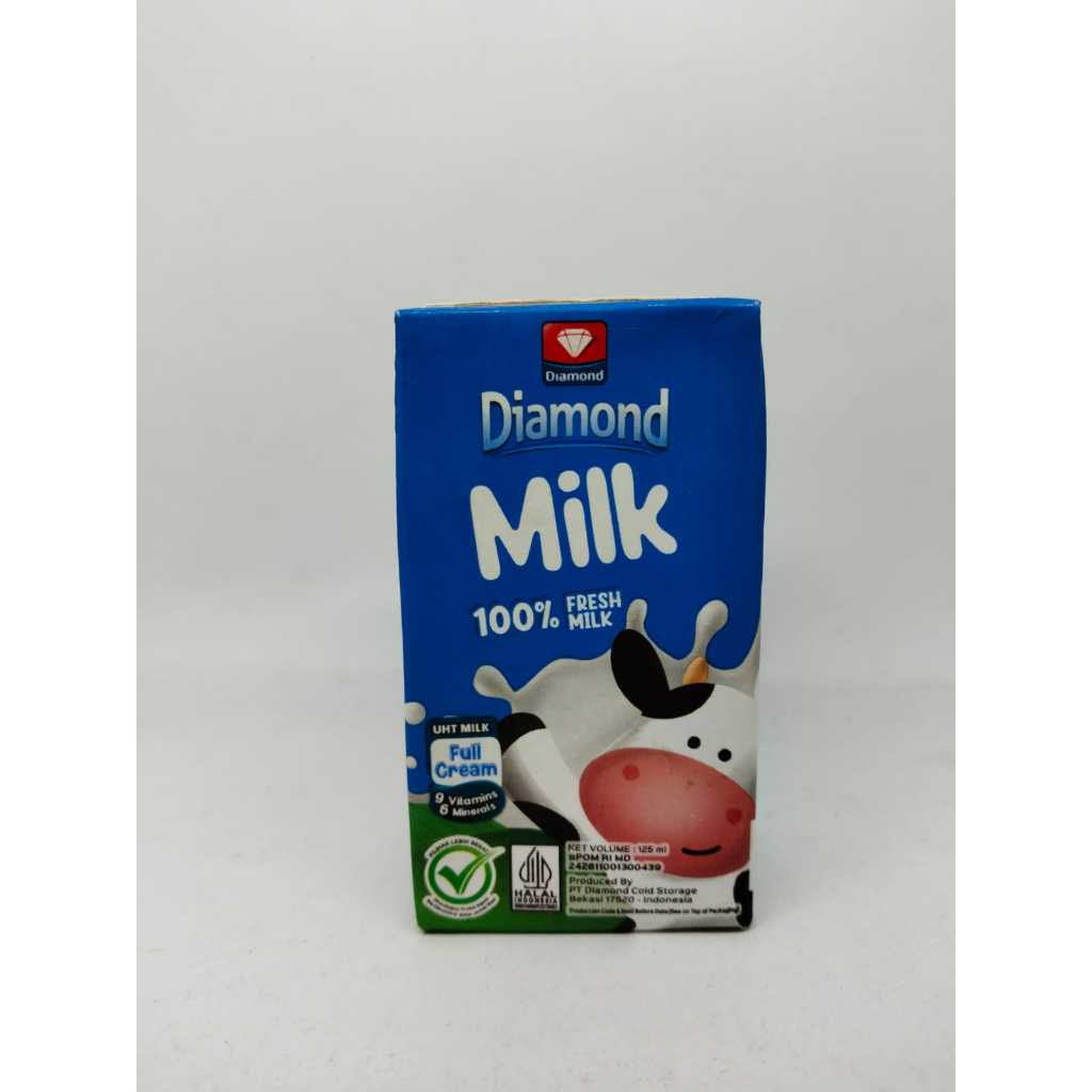 Diamond UHT Milk Full Cream (125 ml) | Susu Uht Kecil 125 ML