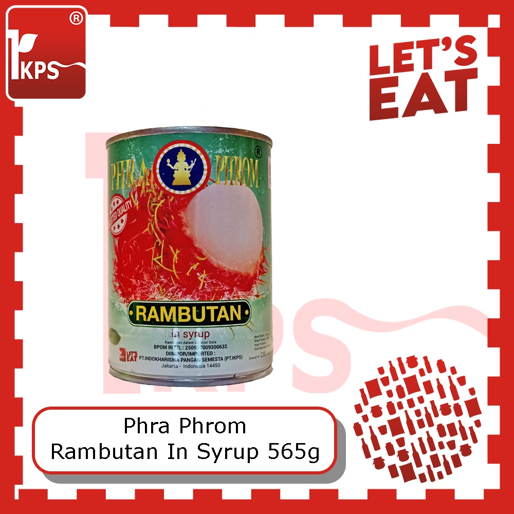 Rambutan In Syrup 565g "Phra Phrom" / Buah Rambutan / Phra Phrom
