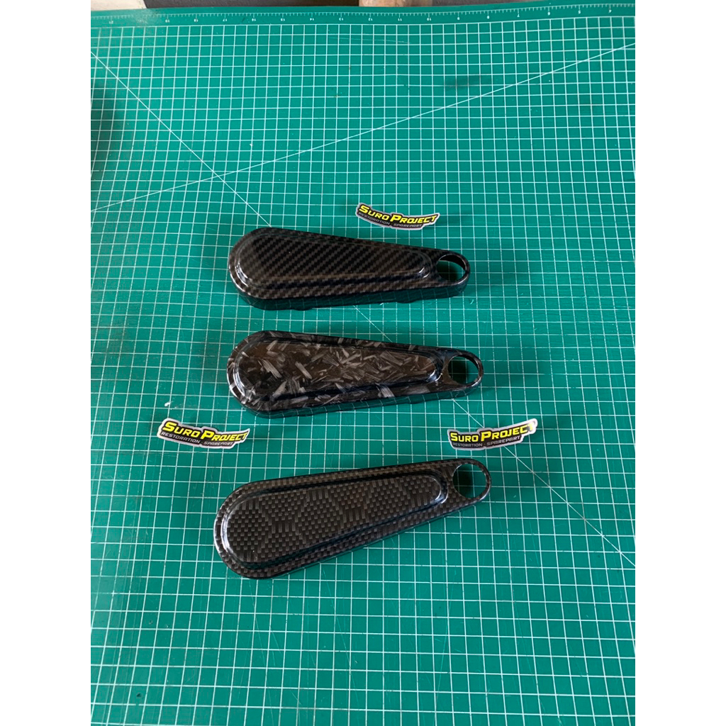 TUTUP PORK VESPA SUPER CARBON COVER FORK DEPAN VESPA PS