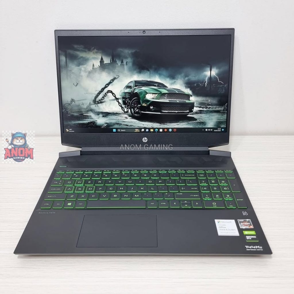 LAPTOP HP PAVILION GAMING RYZEN 5-5600H GTX 1650 Ram 16Gb Ssd 512Gb fullset