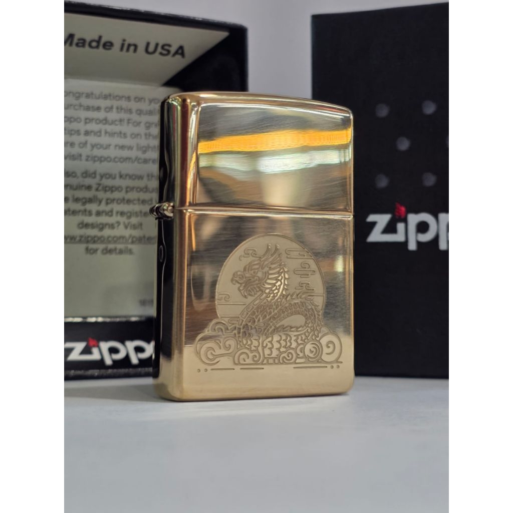 Original Zippo Moon Dragon Design 47147
