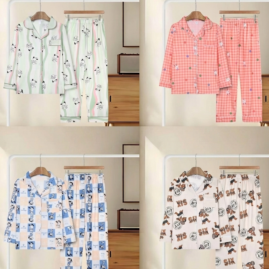 BAJU TIDUR ANAK BALITA REMAJA TANGGUNG 2-12TAHUN PP KATUN IMPORT BERKUALITAS UNISEX MOTIF KRAH KANCI
