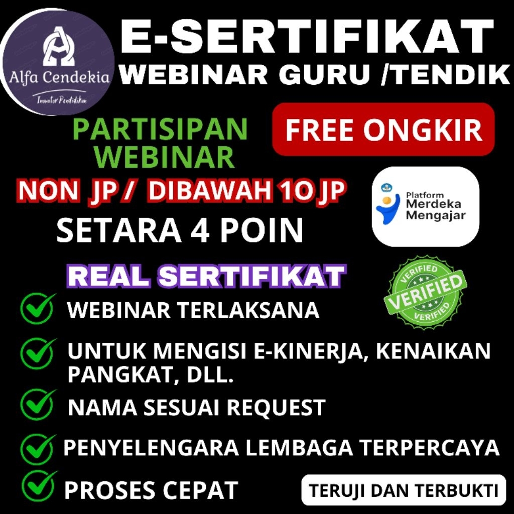 Sertifikat Webinar Online