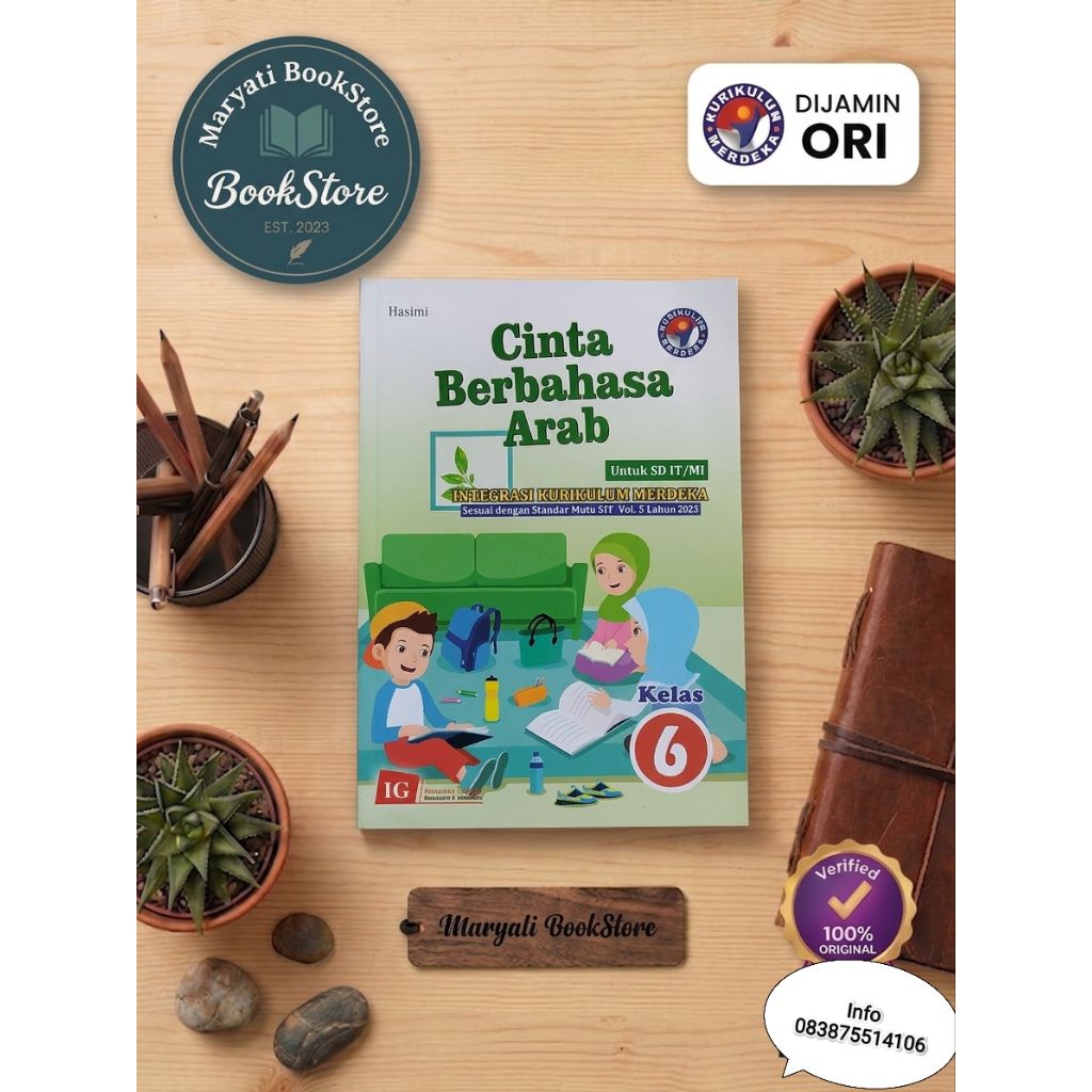 Cinta Berbahasa Arab - Buku Bahasa Arab - Buku Cinta Berbahasa Arab Untuk SD MI/IT Kelas 6 Kurikulum