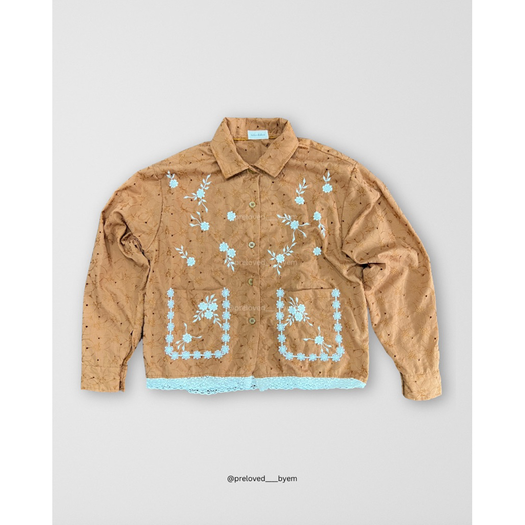 [PRELOVED] Tokodidiyo Celina Embroidery Jacket Brown
