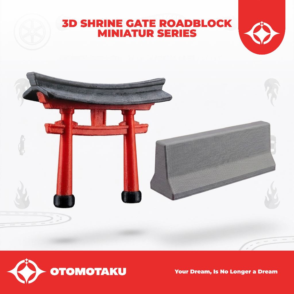 Miniatur Diorama Shrine Gate Torii Jepang Roadblock Aksesoris Hot Wheels Diecast Skala 64 Custom Shr