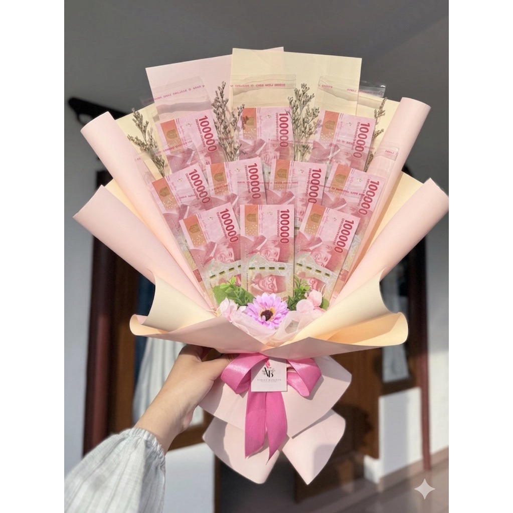 BUKET UANG KOSONGAN BOUQUET MURAH HADIAH ULTAH WISUDA WEDDING FREE KARTU UCAPAN KOSONG