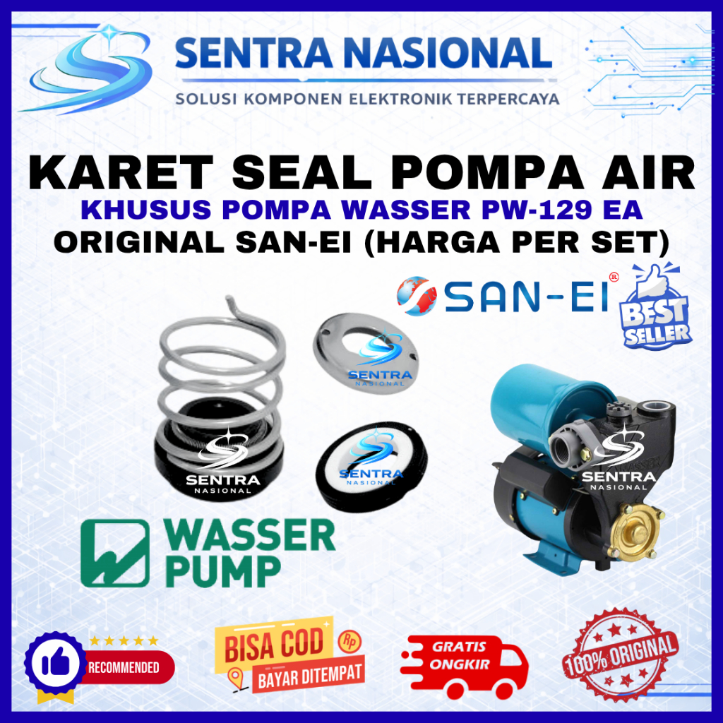 MECHANICAL SEAL WASSER PW129EA PW 129 EA San-Ei - Seal | KARET SEAL POMPA AIR WASSER PW129EA PW 129 