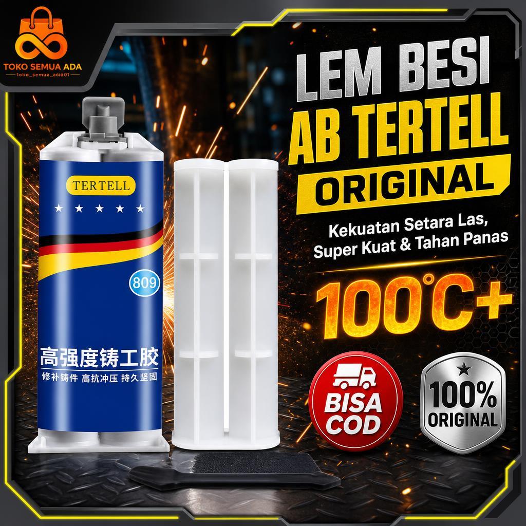 Lem Besi AB Tertell Epoxy Super Kuat Tahan Panas Suhu Tinggi | Metal Repair Glue Anti Bocor Knalpot 