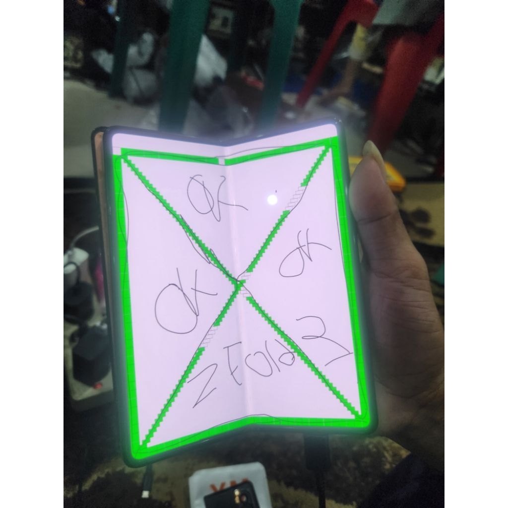 lcd dalam samsung z fold 3 sett frame