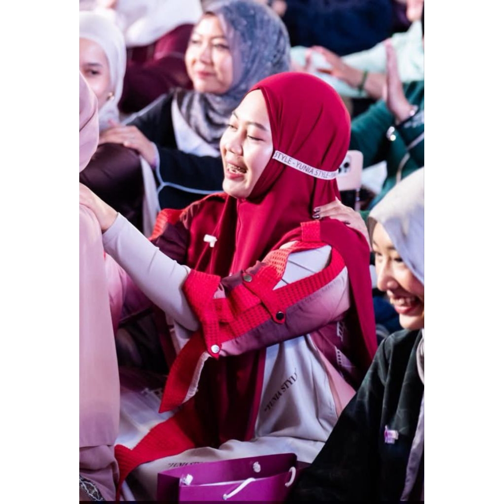 PL Gamis YUNIA SET KHIMAR maroon