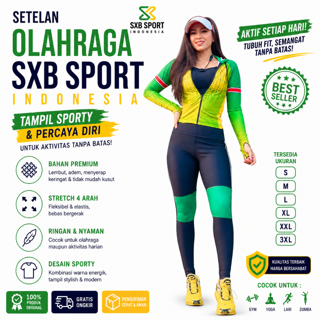 STELAN OLAHRAGA WANITA SXB SPORT INDONESIA