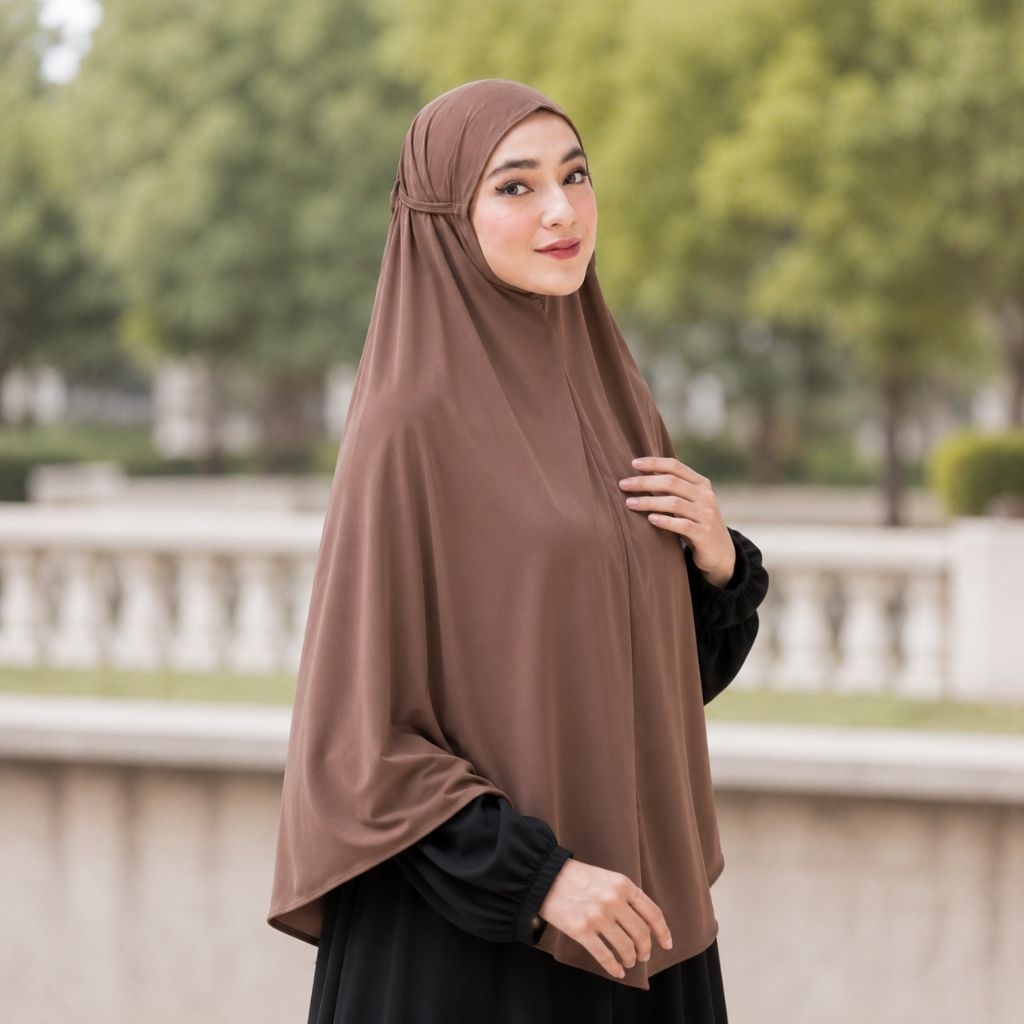 Hijab Instan Bergo Tali Jersey syar'i JUMBO / Jilbab Bergo Jersey Instan Jumbo Premium
