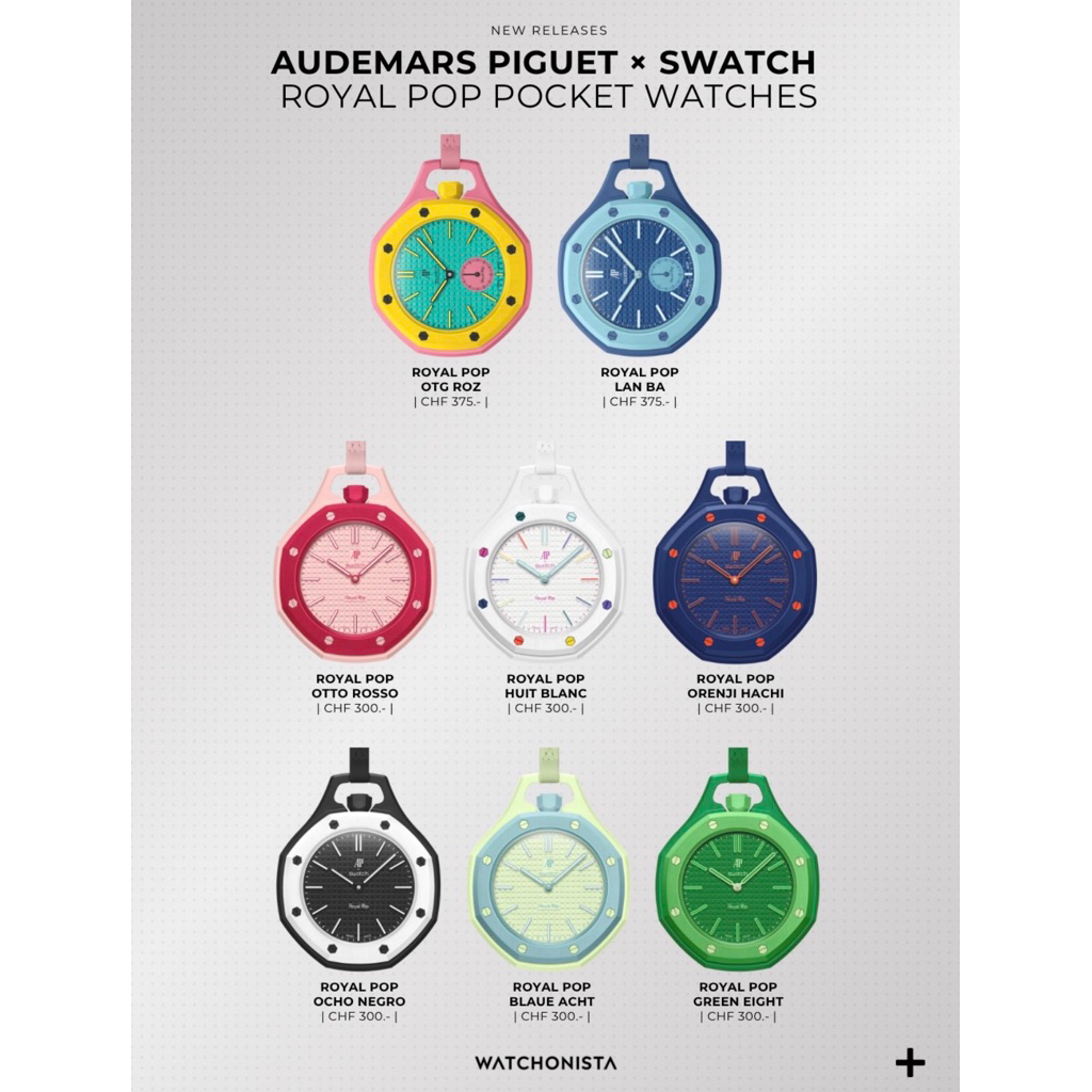 Royal pop pocket watches Swatch x AP swatch audemars piguet original
