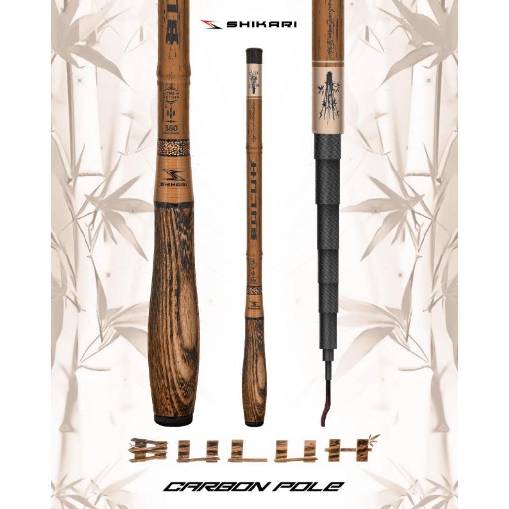 TEGEK SHIKARI BULUH 360 RUAS PENDEK / TEGEK CARBON 40 CM