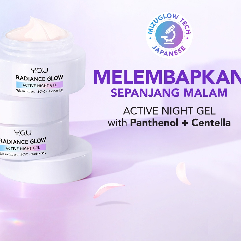 Beautyland Night Cream You Radiance Glow Active Night Gel 30 Gr Krim Malam Pencerah Wajah