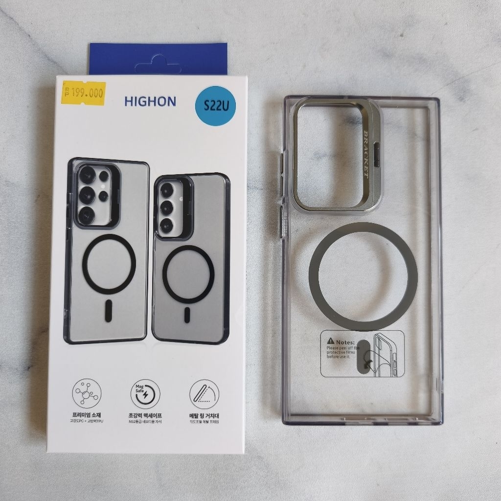 Samsung S22 Ultra Highon Premium Clear case with stand