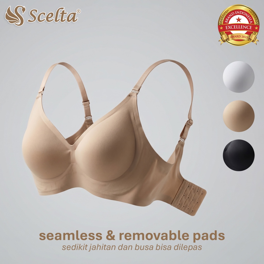 Scelta - Seamless Bra Tanpa Kawat Busa Bisa Dilepas Sce PB1858