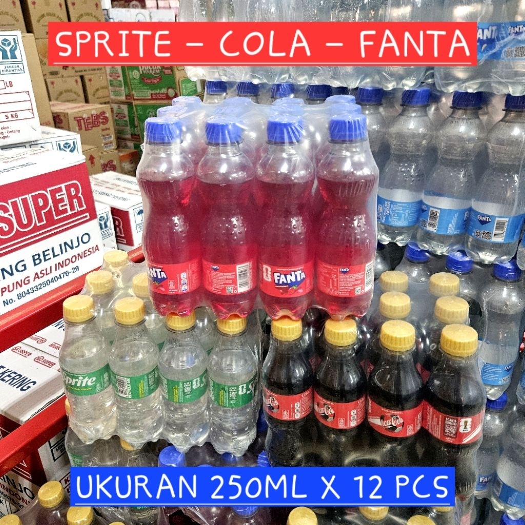 ED 11.26 BAL 12*250 IMUT - SPRITE - FANTA - COCA COLA BOTOL KECIL ISI 12 PCS / MINUMAN BERSODA KARBO