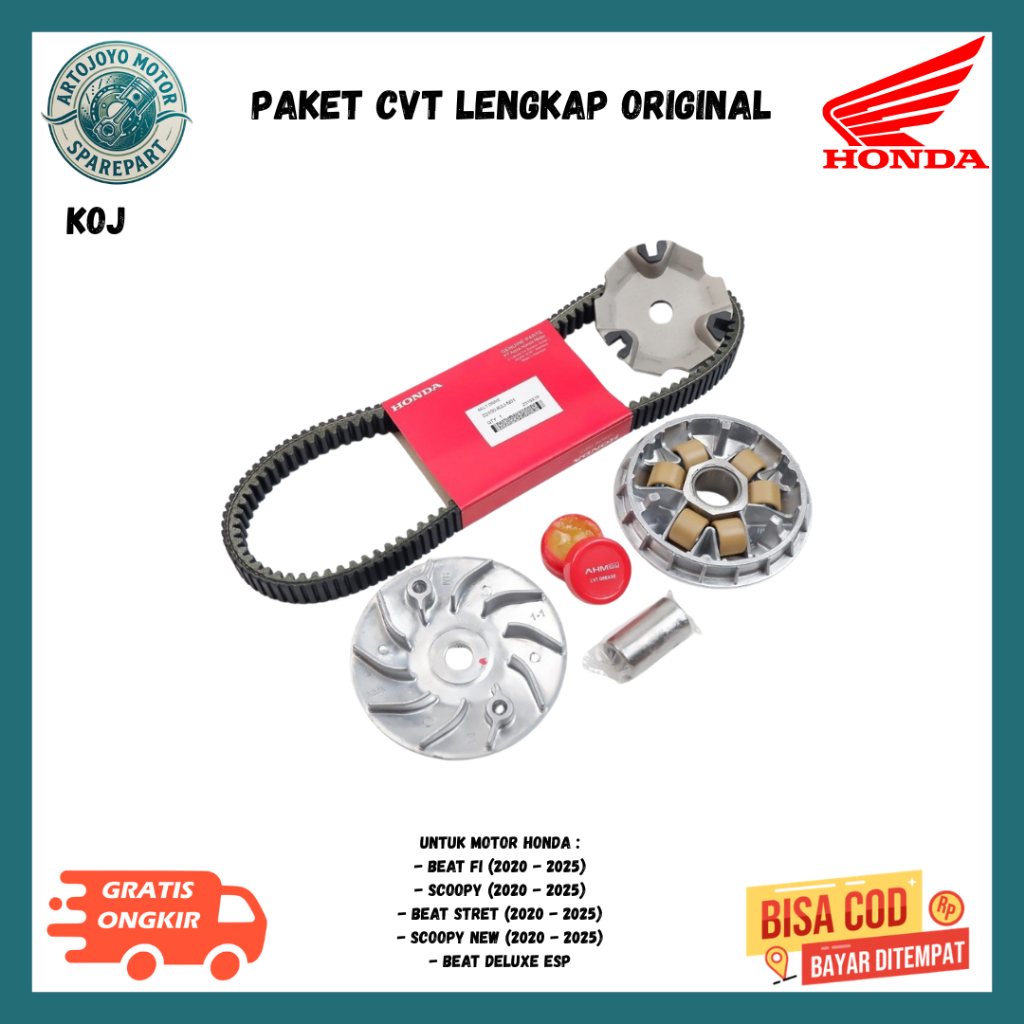 Paket CVT Lengkap Beat FI Scoopy FI Spacy FI Beat Injek KOJ Original