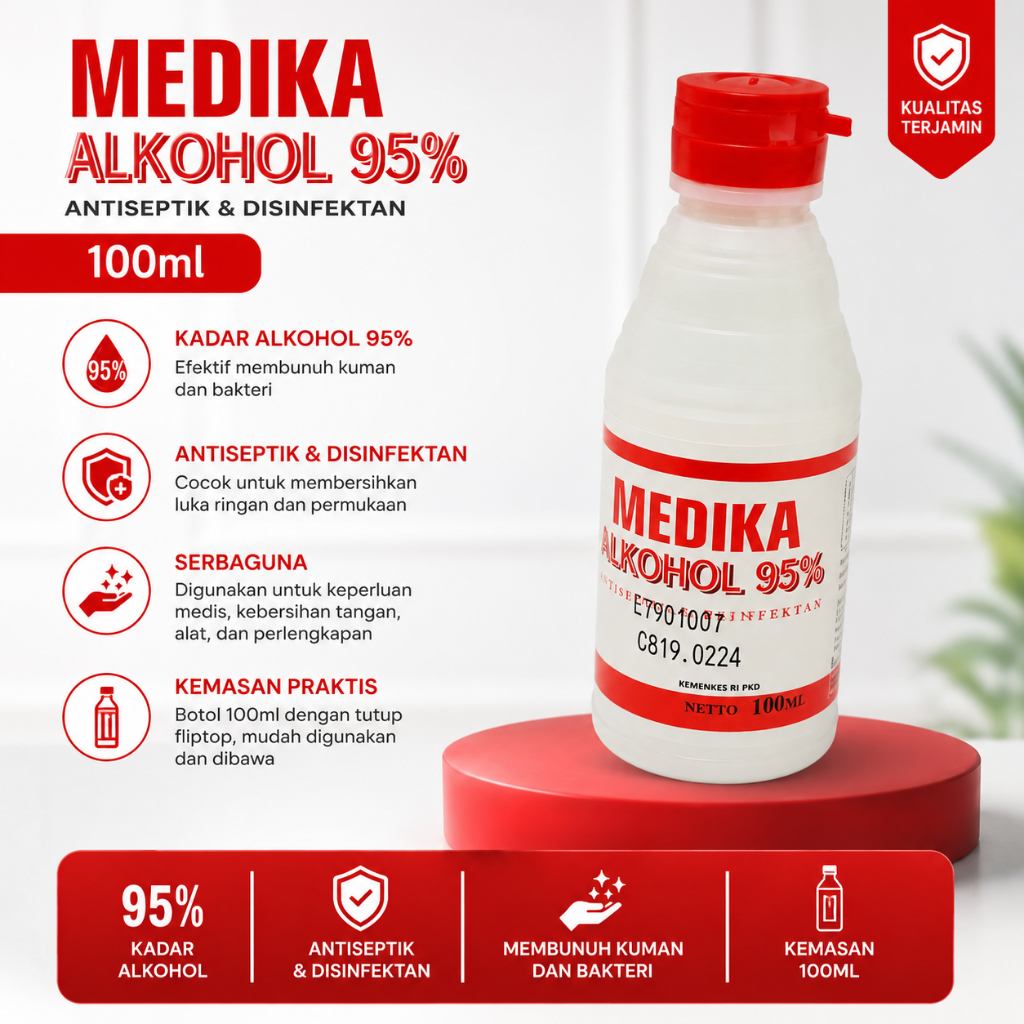 ALKOHOL 95% MEDIKA 100ML / Alkohol 95% 100 ml MEDIKA