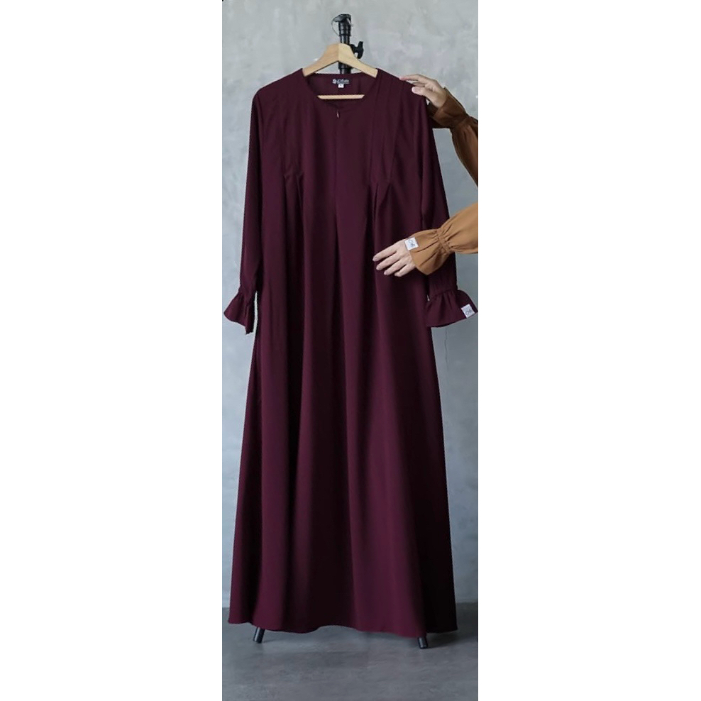 PL 1 Set Taleza Abaya Maroon by Azda bundling FK Maroon by Jilbabah