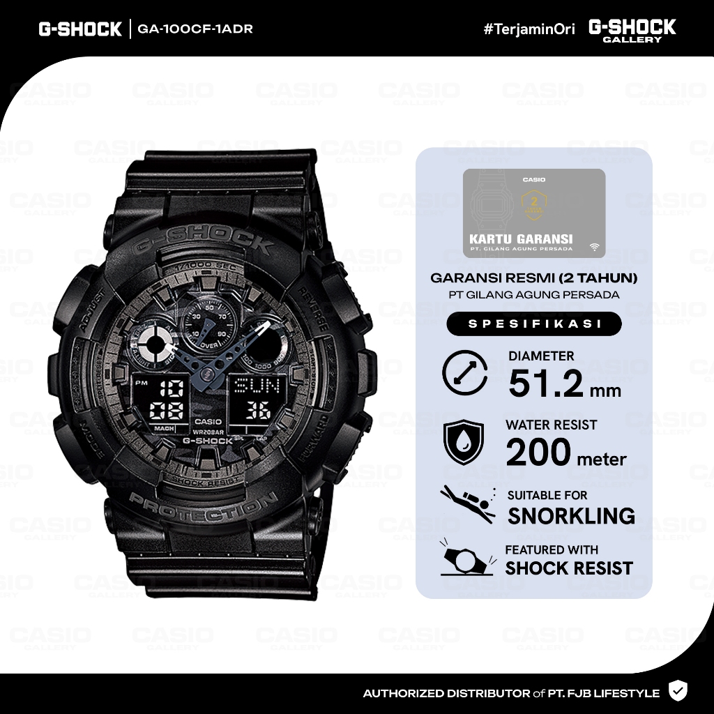 G-shock Jam Tangan Original GA-100CF-1ADR