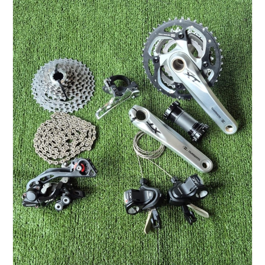 Groupset Mini Shimano Deore XT M780 3x10 Speed Original Second Mulus Like New Fungsi Normal Japan