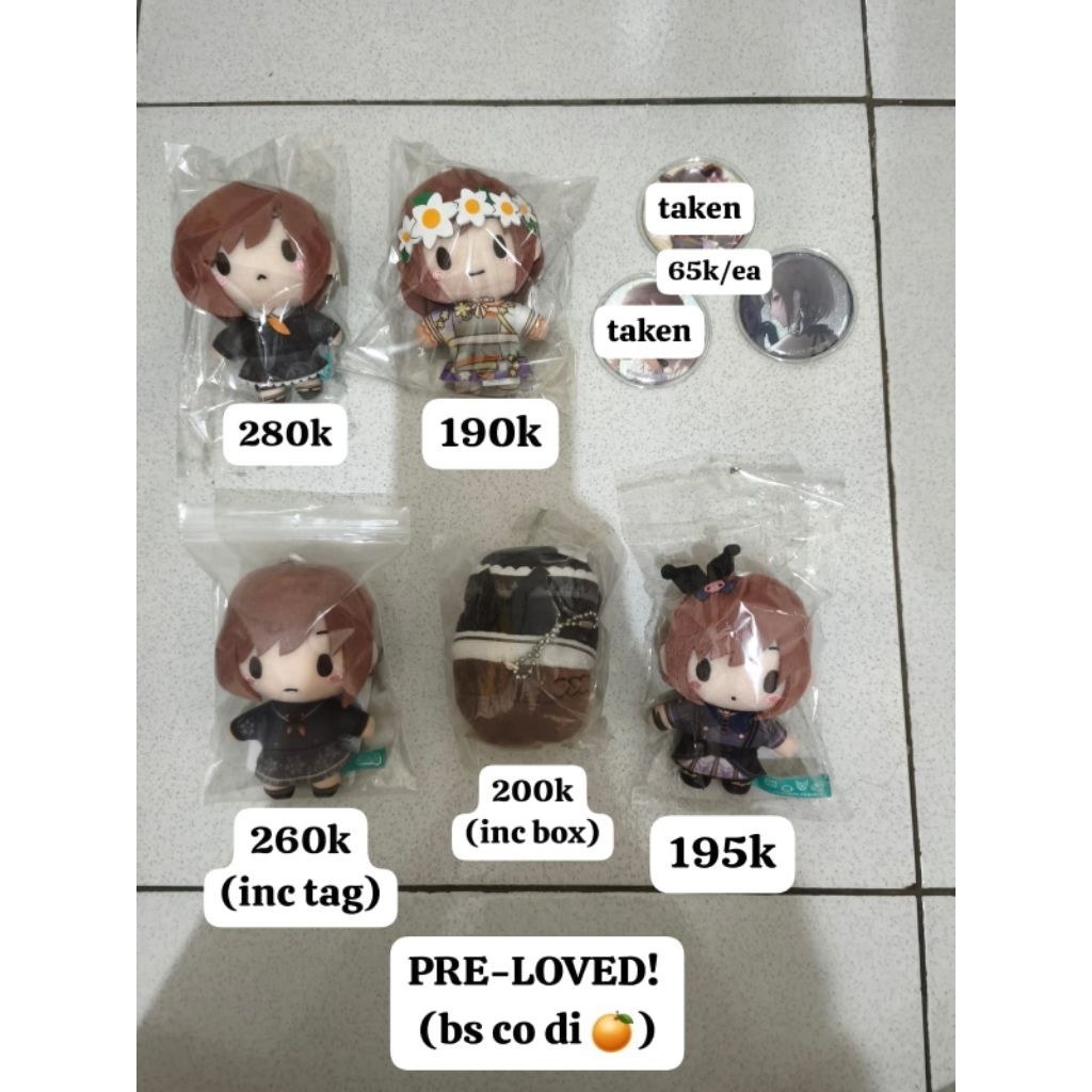 Shinonome Ena merch || fuwapuchi, mochi, badge Project sekai