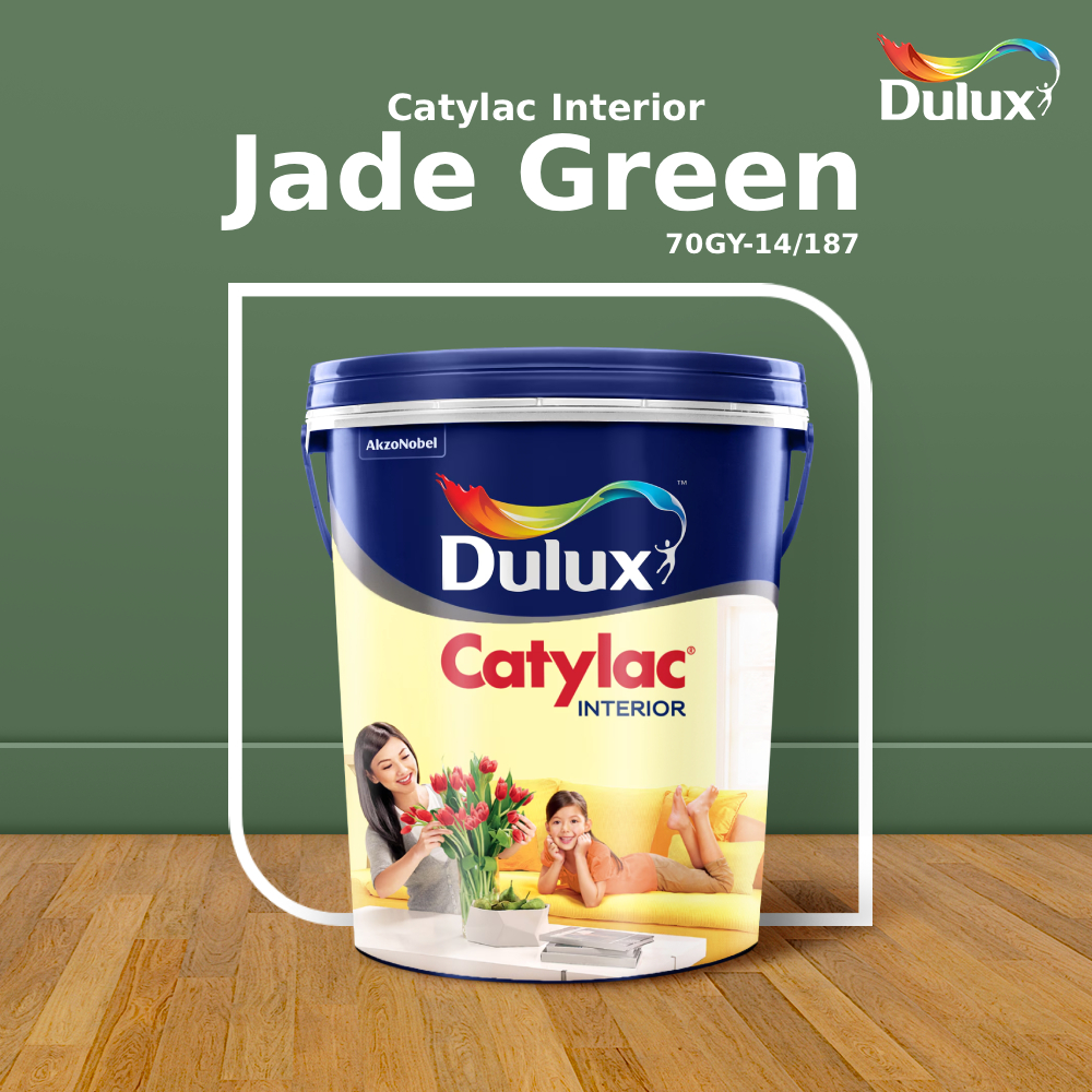 CAT TEMBOK JADE GREEN DULUX CATYLAC INTERIOR - 5 KG CAT JADE GREEN 70GY-14/187 CAT TEMBOK INTERIOR D
