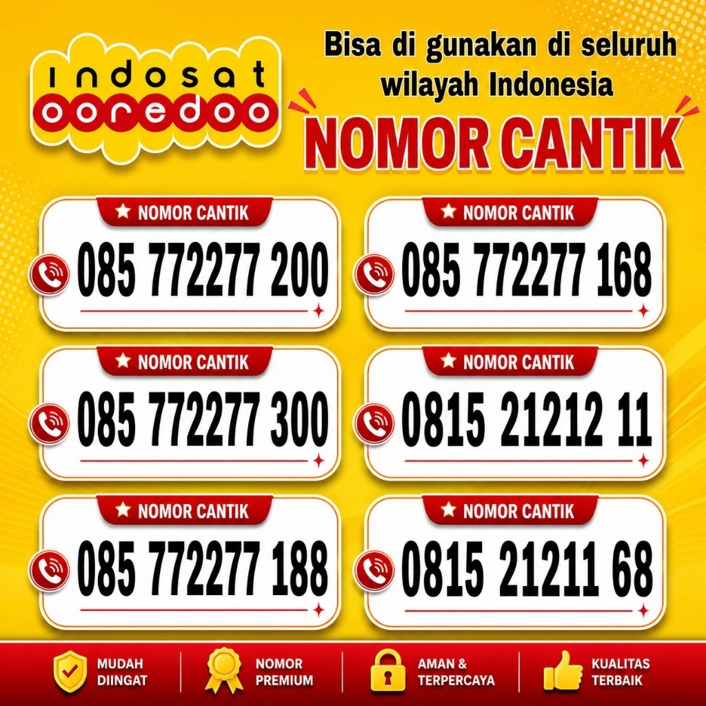 nomor cantik Indosat 0857 18 7777 **