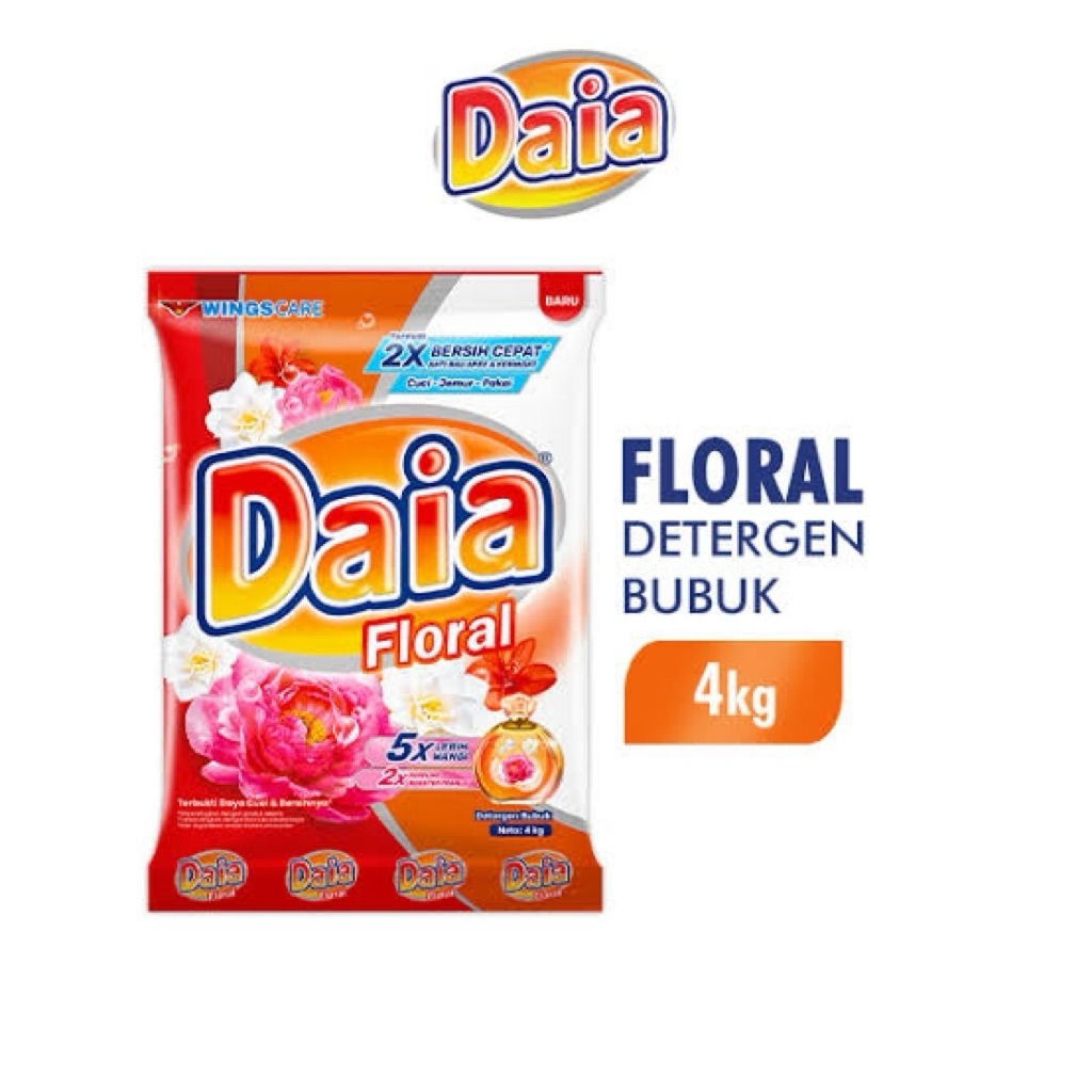 deterjen bubuk daia kemasan 4 kilo dan 2,7 kilo