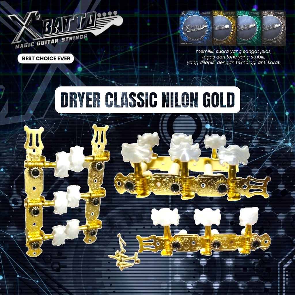 Premium Dryer Gitar Classic Nylon Gold Original Tuning Machine Guitar Classic Nylon Yamaha C315