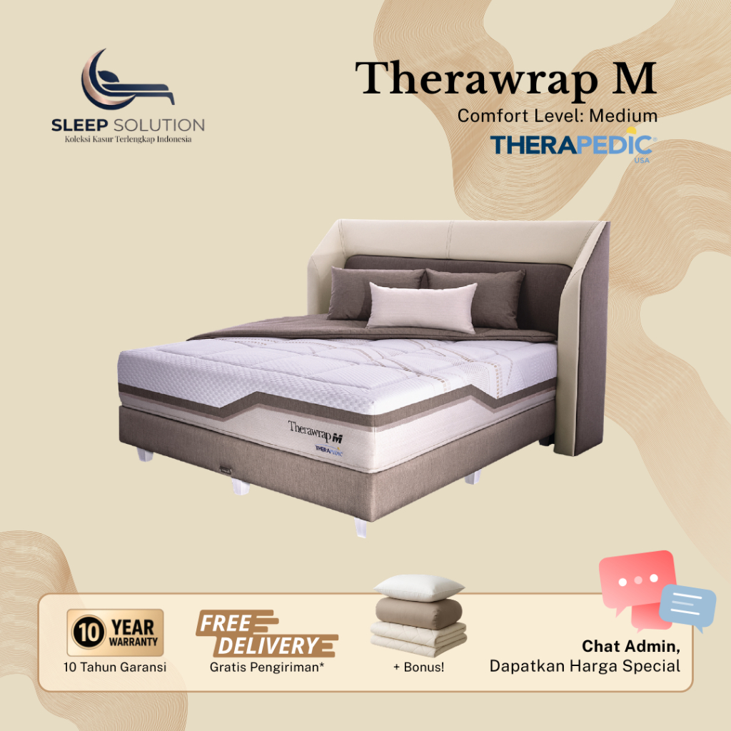 THERAPEDIC THERAWRAP M I Kasur Spring Bed | Matras Premium | 100x200, 120x200, 160x200, 180x200, 200