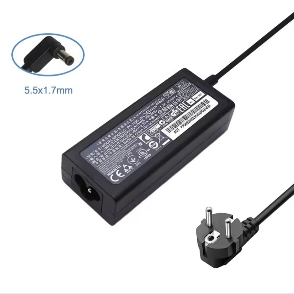 Adaptor Charger Cocok Untuk Aspire A314-32 A314-32-C3X0 A314-33 19V 2.37A 5.5x1.7