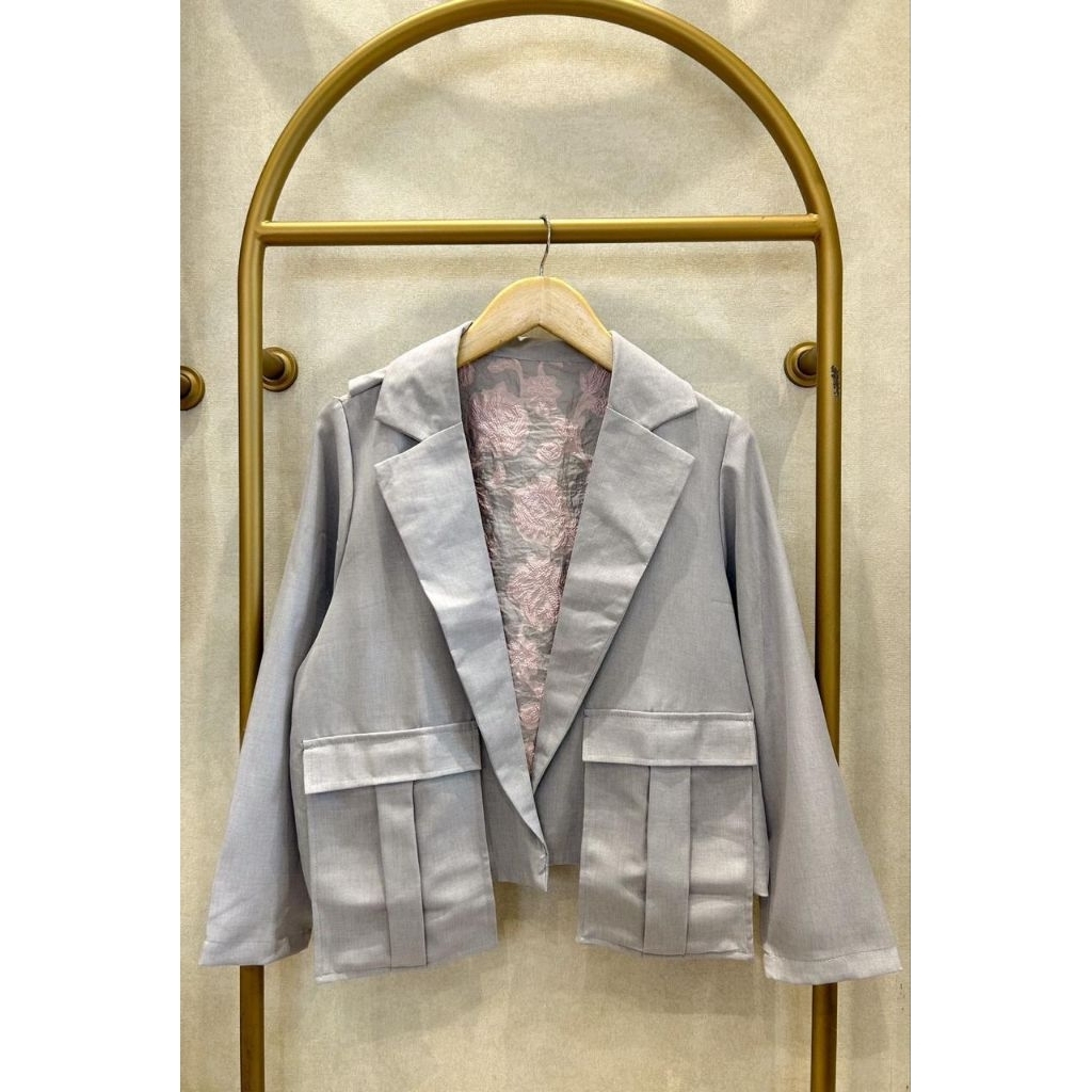blazer kombinasi brokat