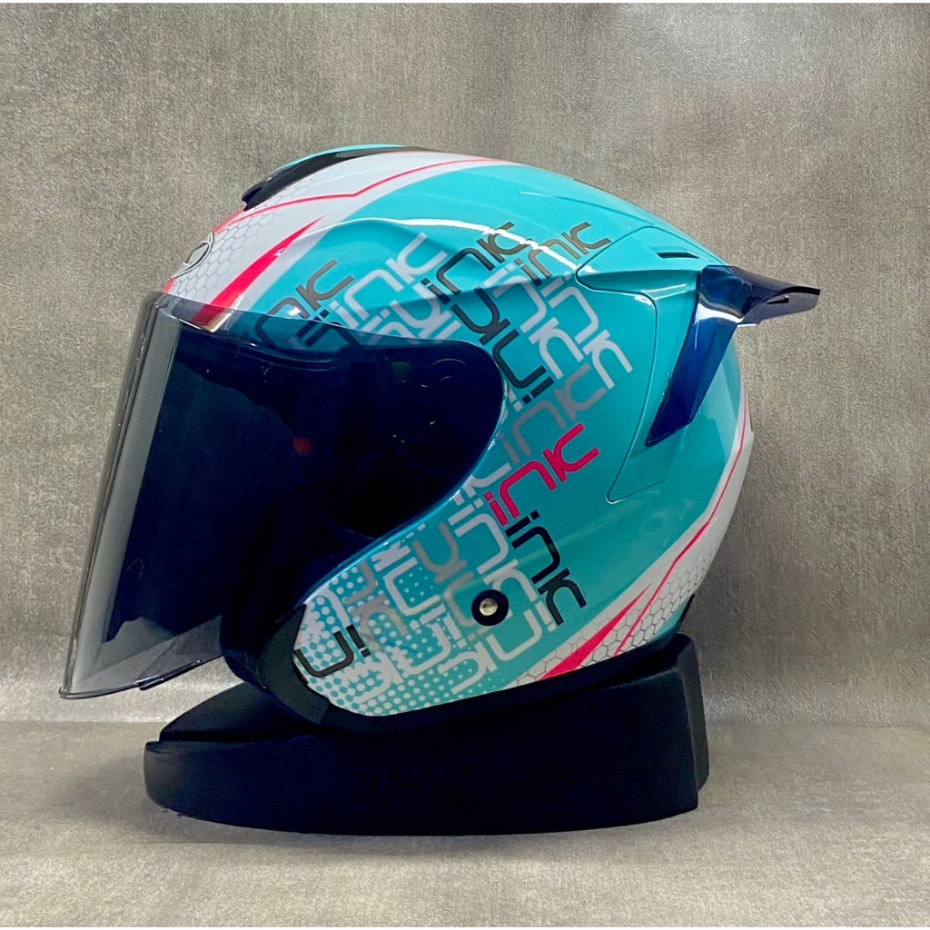INK DYNAMIC Motif Paket Ganteng - Visor Iridium Helm Half Face