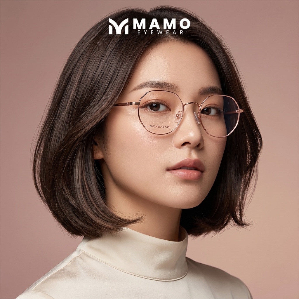 Mamo Kacamata Anti Radiasi Minus Pria Wanita Geometric Frame Optik Lensa Anti Radiasi Bluecromic Pho