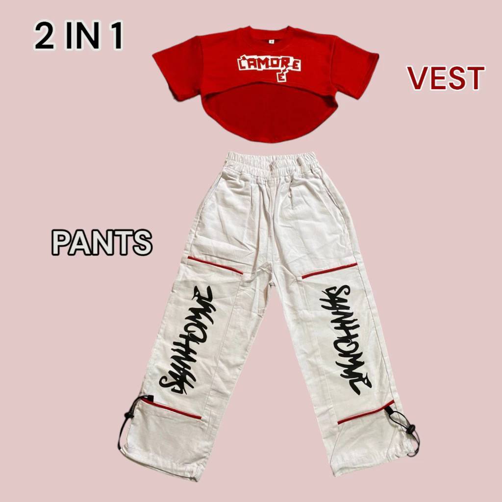 VIVI SETELAN BAJU DANCE ANAK PEREMPUAN KOREAN STYLE KPOP USIA 3-14 TAHUN / KOSTUM TARI ANAK