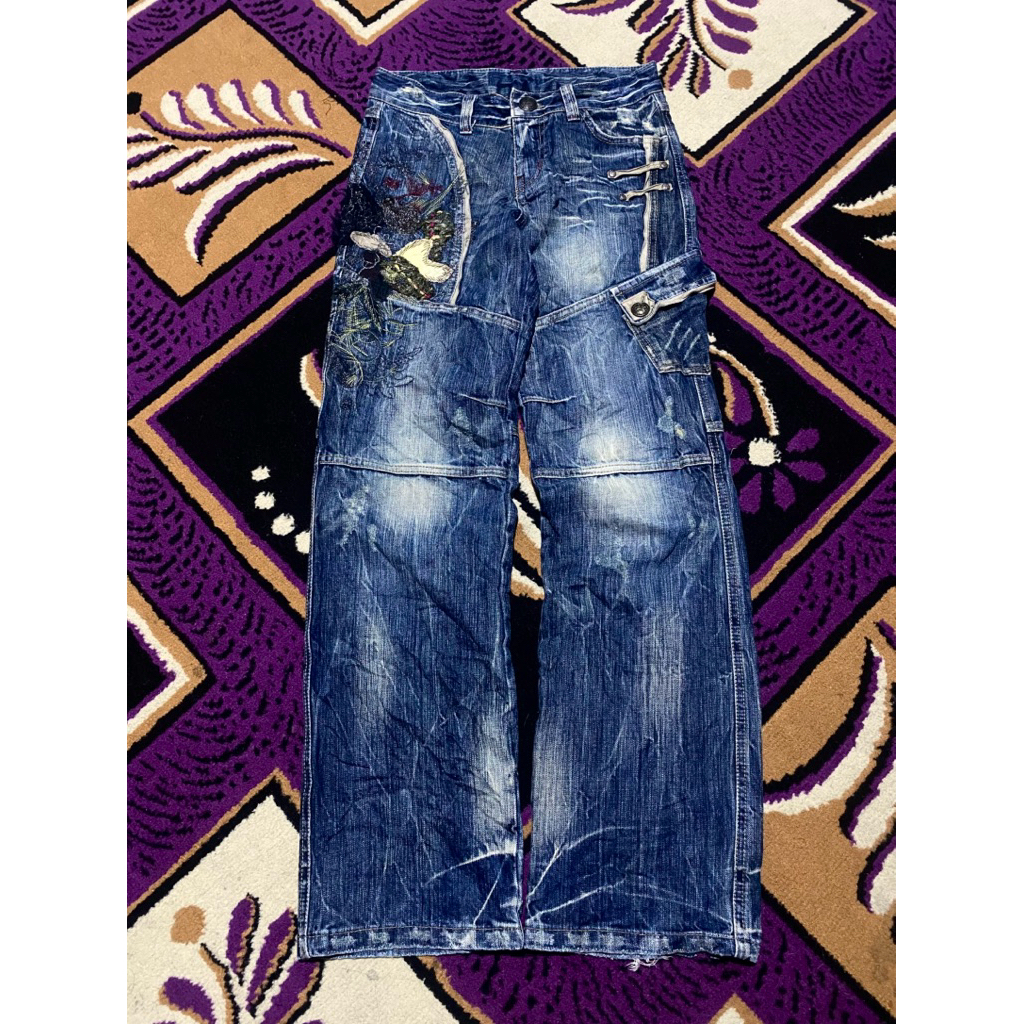 cargo jeans petir bordir