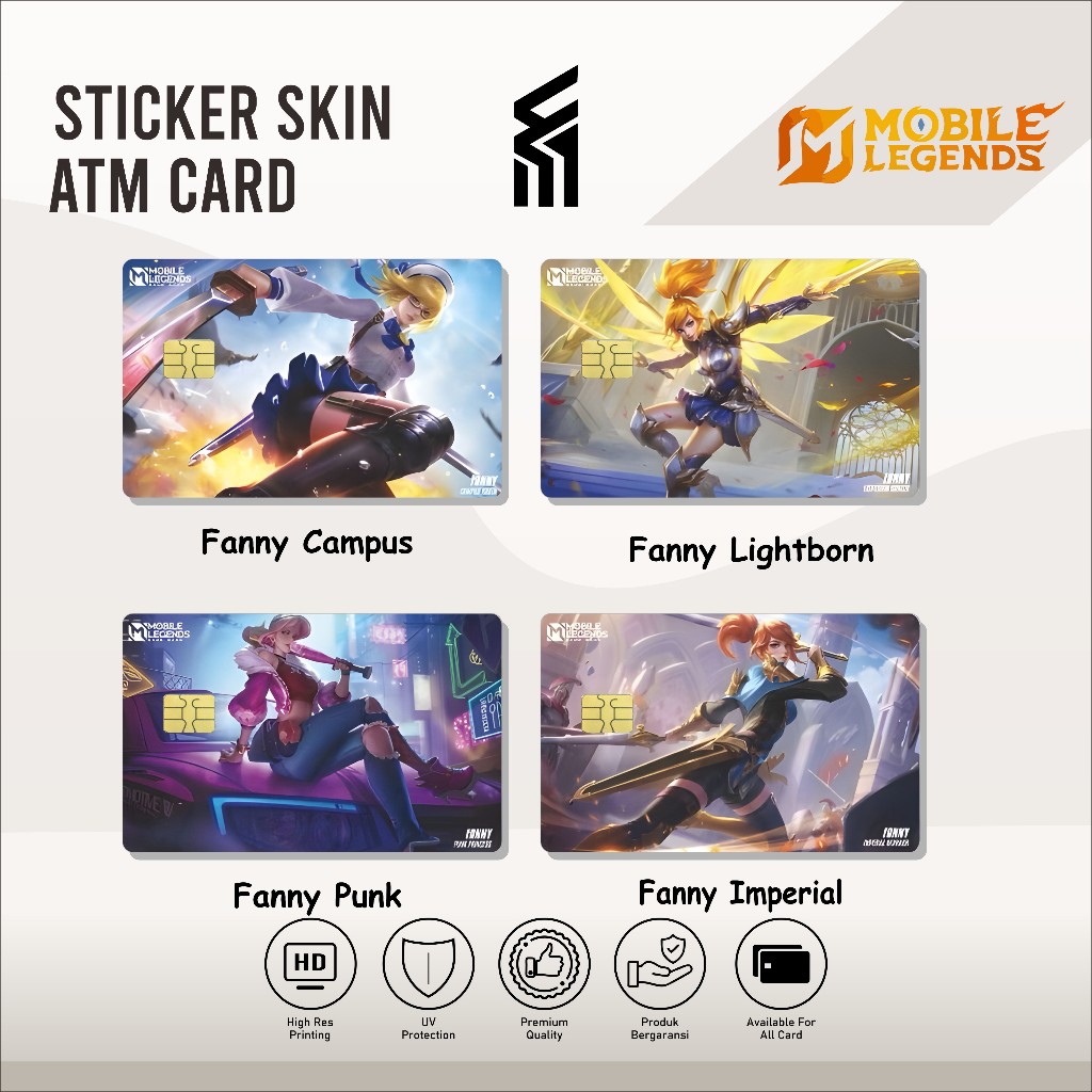 Fanny -Sticker Skin Card ATM Debit Credit Emoney Flazz E-Toll
