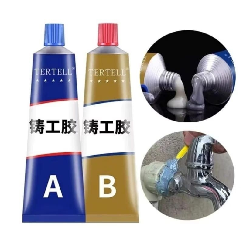AB Lem Kastor Lem Epoxy Lem Besi 20 Gram Lem Pipa Lem Kran Lem Serbaguna AB Glue Lem Baja